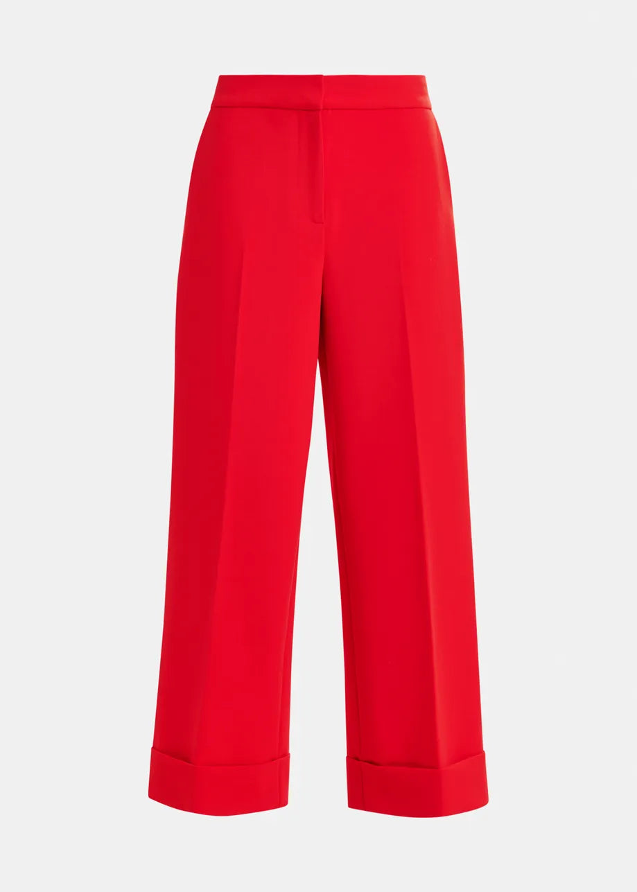 Red pants on a light gray background
