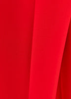 Close-up of a bright red fabric texture