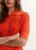 Jarts bow-embellished knit polo
