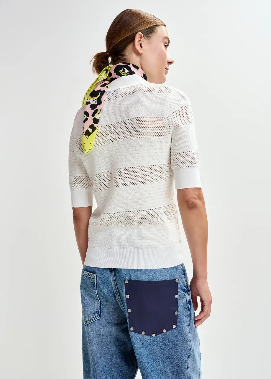 Jarts bow-embellished knit polo