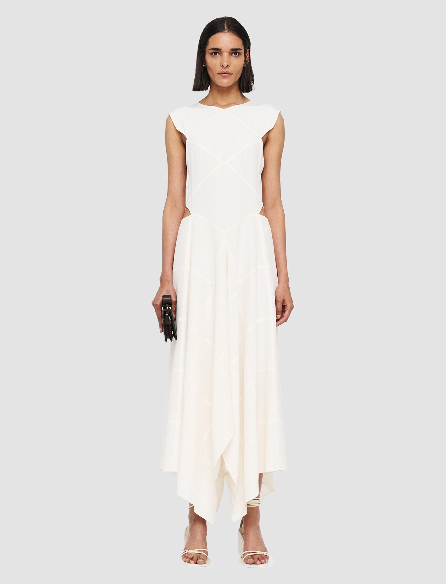 Joseph - Danube Silky Vichy Dress in Ivory.