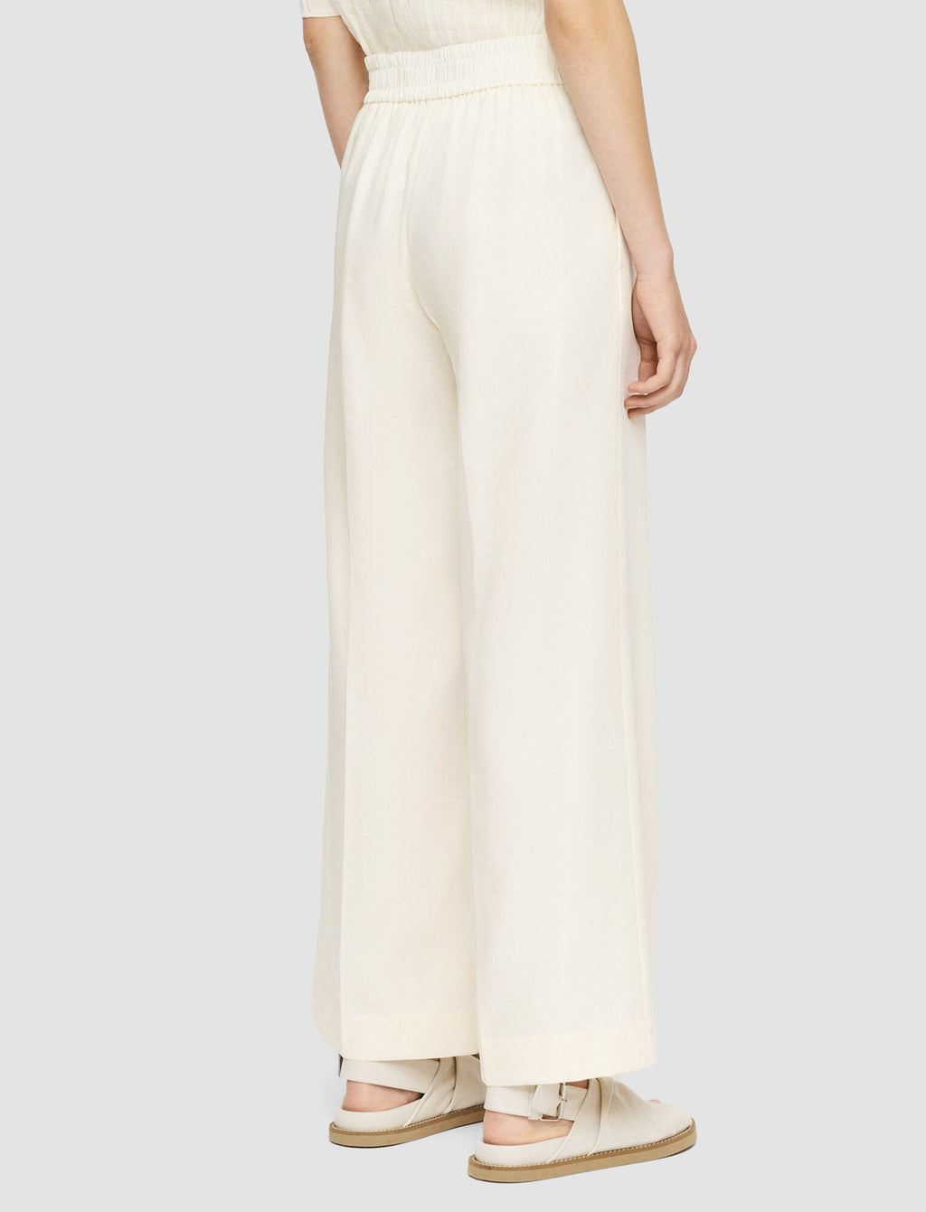 Joseph- Soft Cotton Silk Thurlow Trousers in Ivory