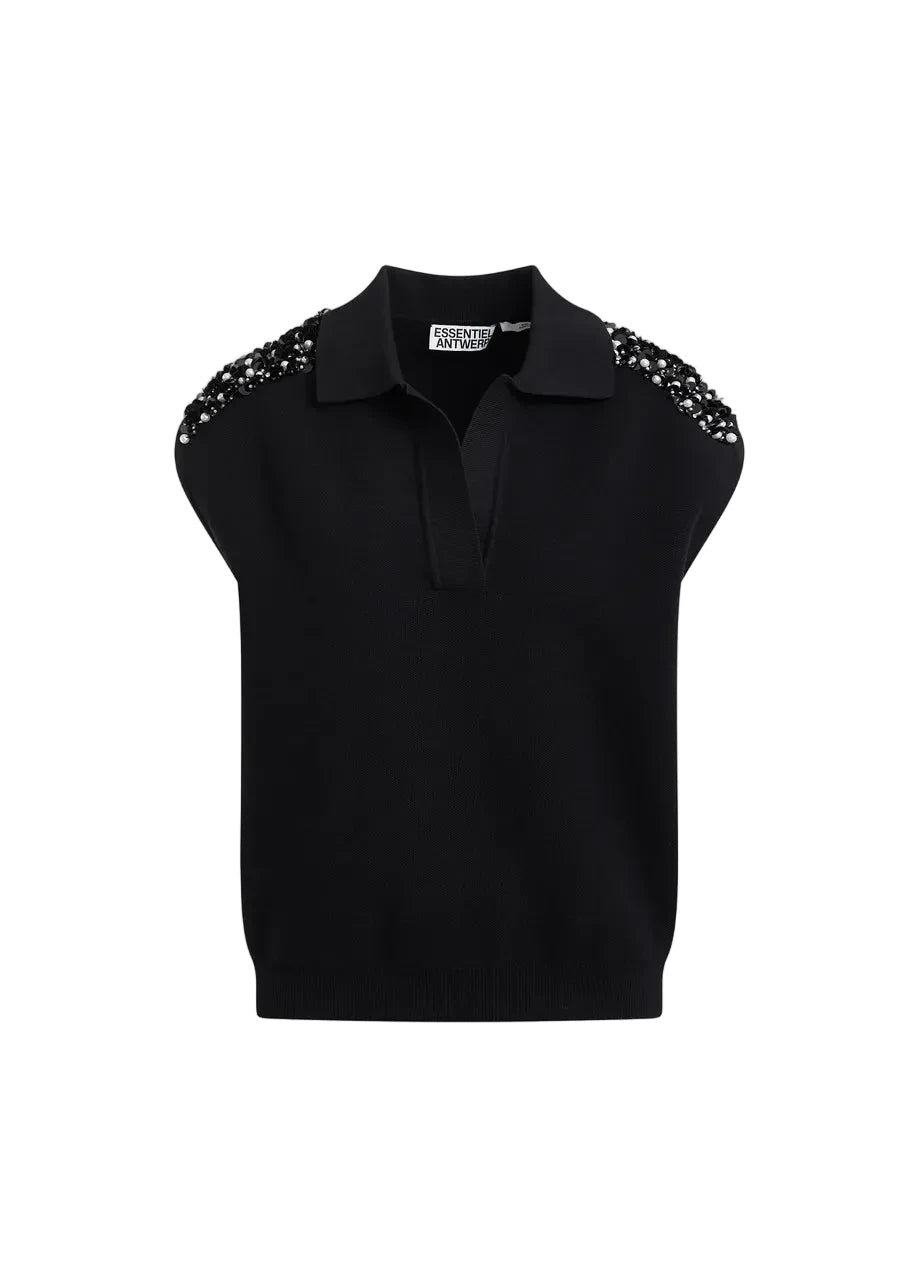 black polo Essentiel Antwerp joline