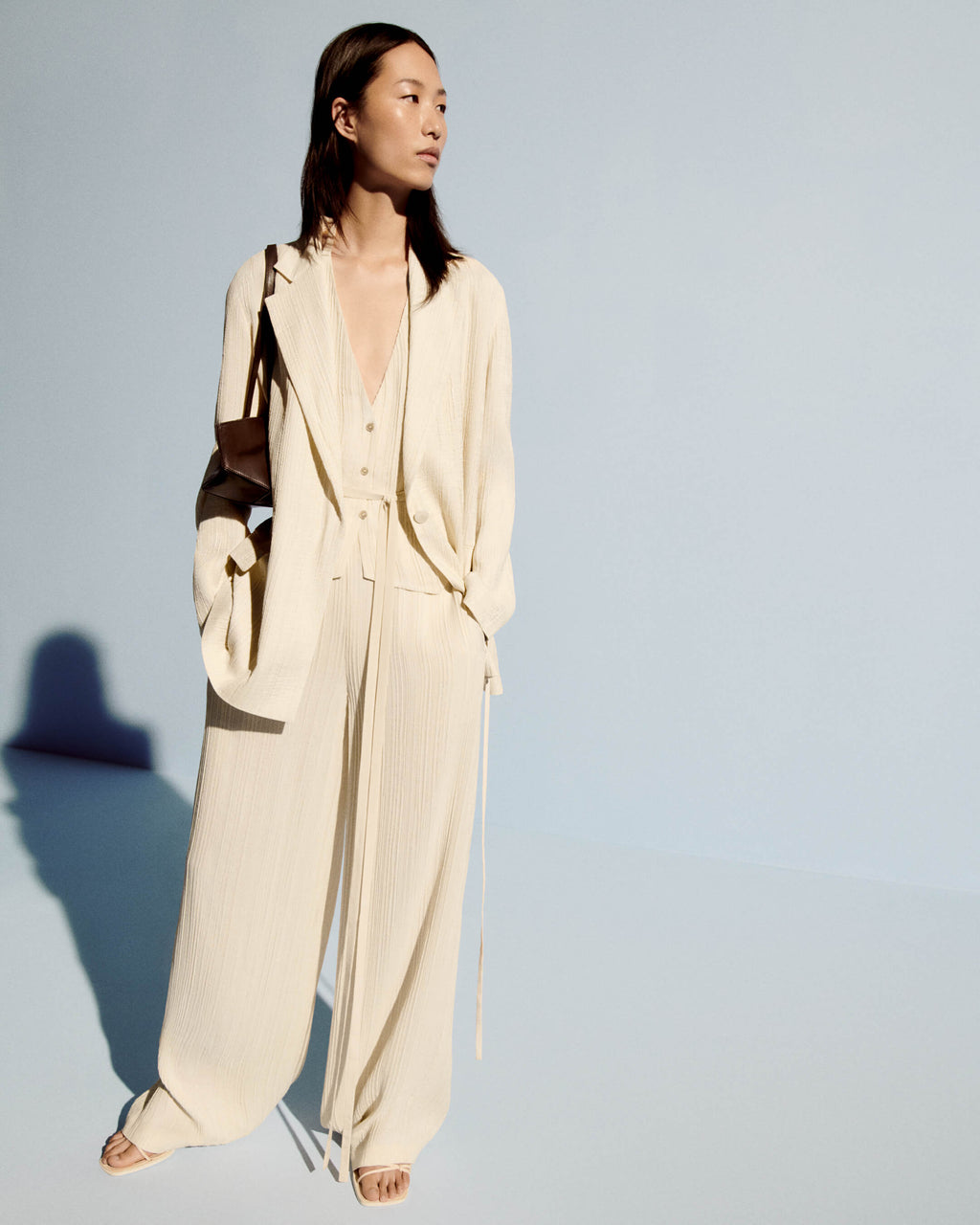 Mawn Pleat Jacquard Trousers
