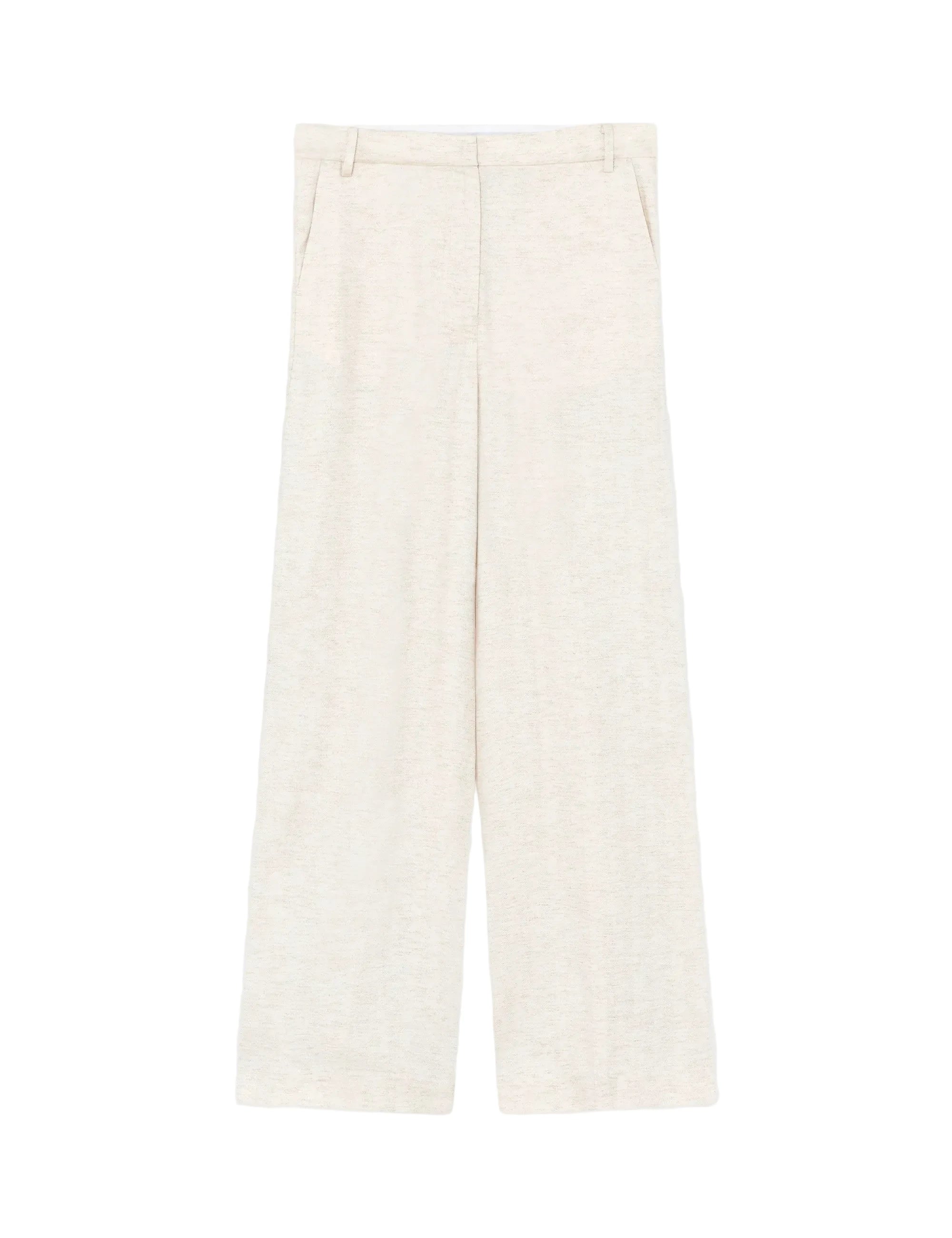 White pants on a light beige background