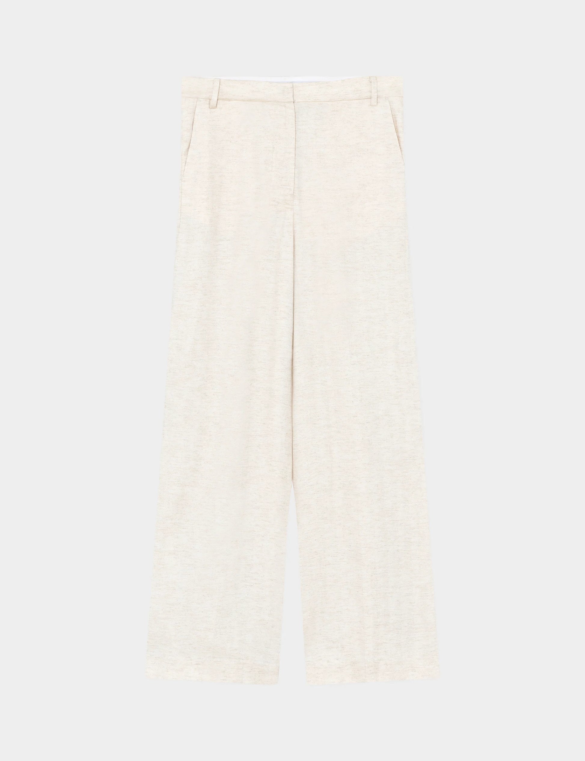 White pants on a light beige background