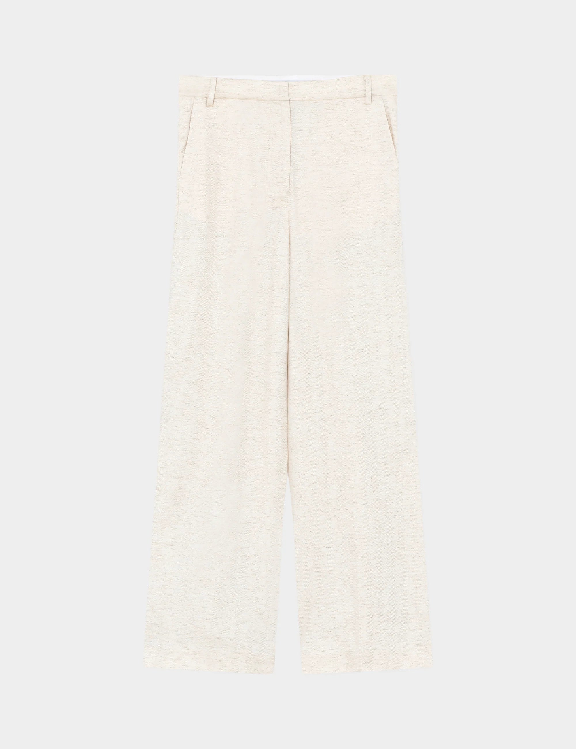 White pants on a light beige background