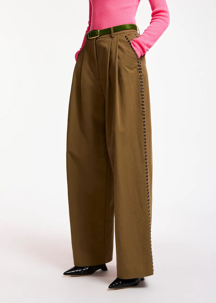 Korrupt  Studded Wide-leg Pants