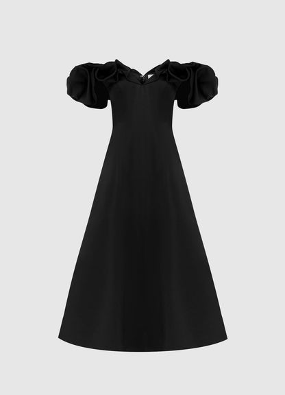 Leo Lin Annie Off Shoulder Frill Midi Dress