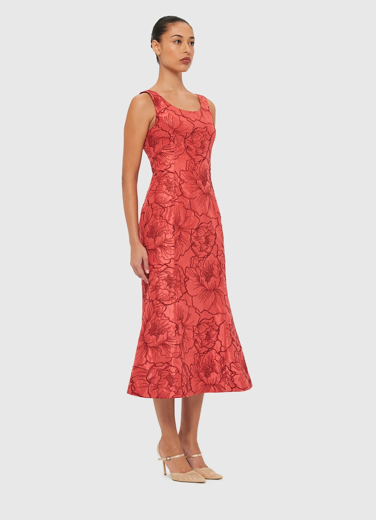 leo lin red dress LEO LIN - Floret Mini Dress