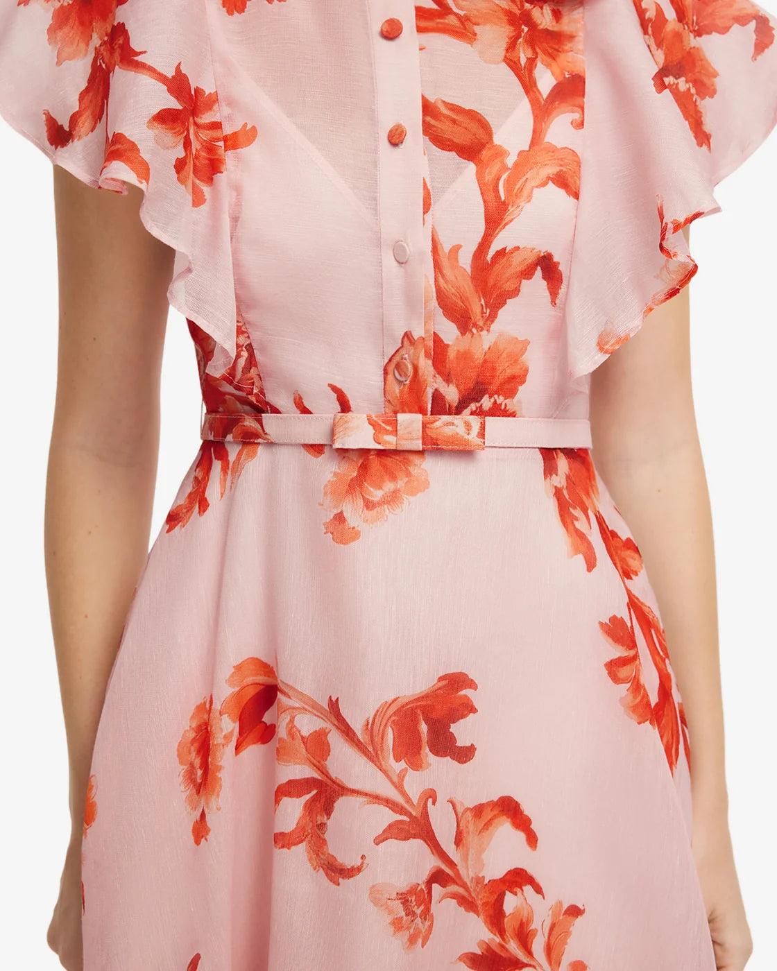 Elsie Flutter Sleeve Midi Dress