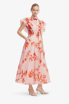 Elsie Flutter Sleeve Midi Dress