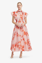 Elsie Flutter Sleeve Midi Dress