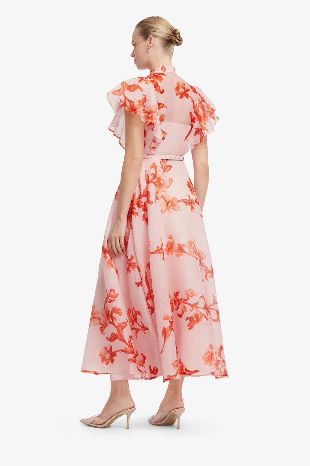 Elsie Flutter Sleeve Midi Dress