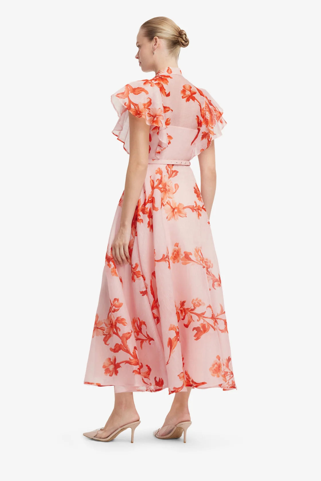 Elsie Flutter Sleeve Midi Dress