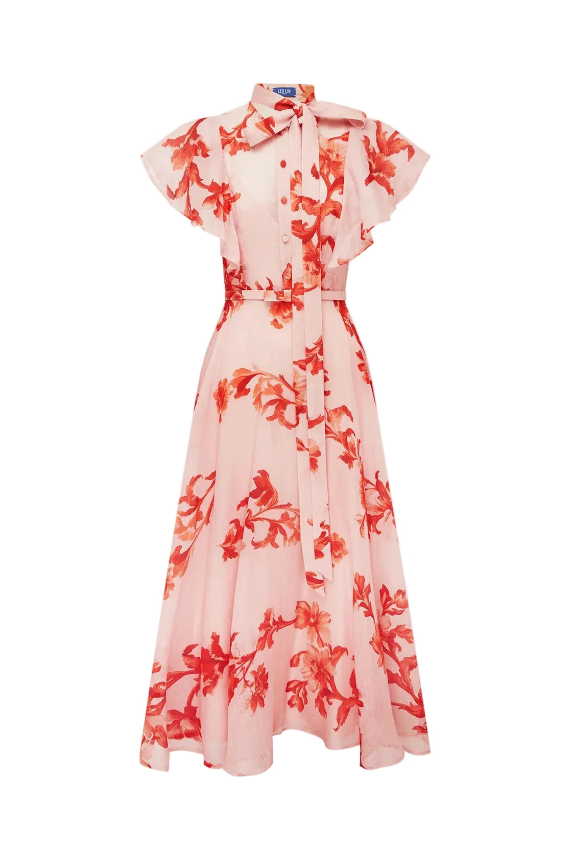 Elsie Flutter Sleeve Midi Dress