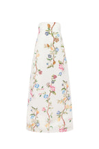 Floral dress with colorful patterns on a white background LEO LIN PHOEBE  GOWN