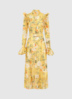 Katrina Butterfly Sleeve Midi Dress