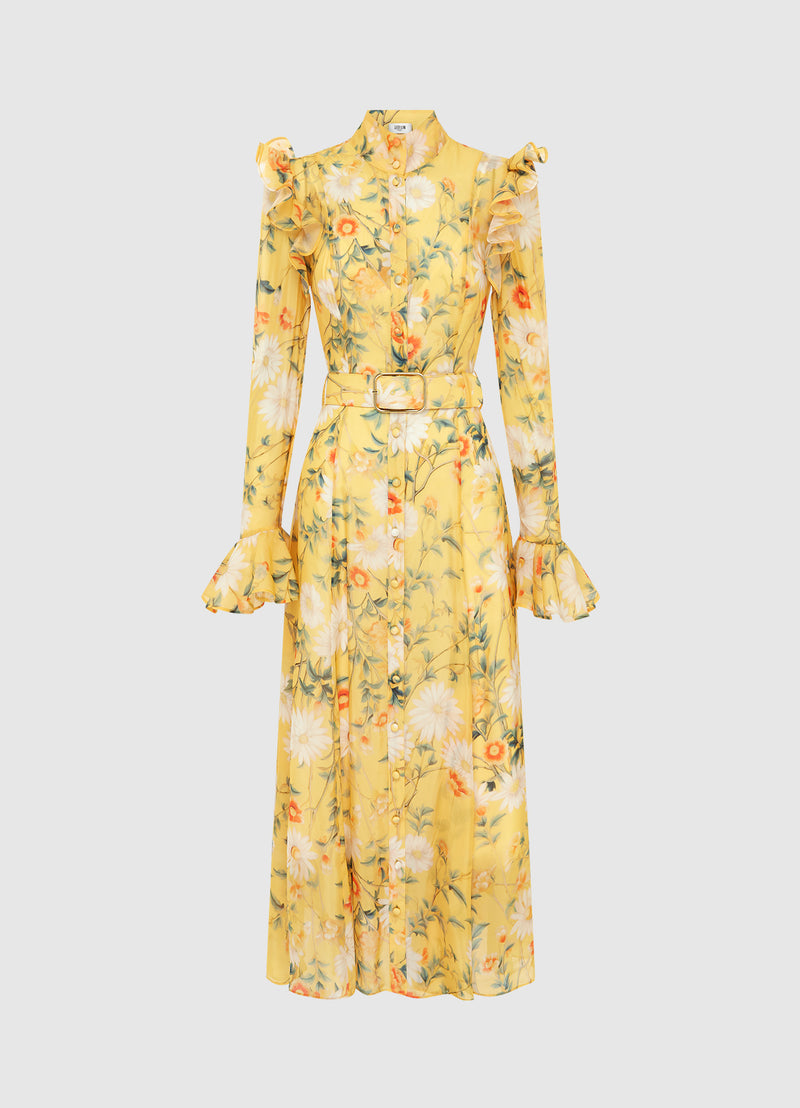 Katrina Butterfly Sleeve Midi Dress