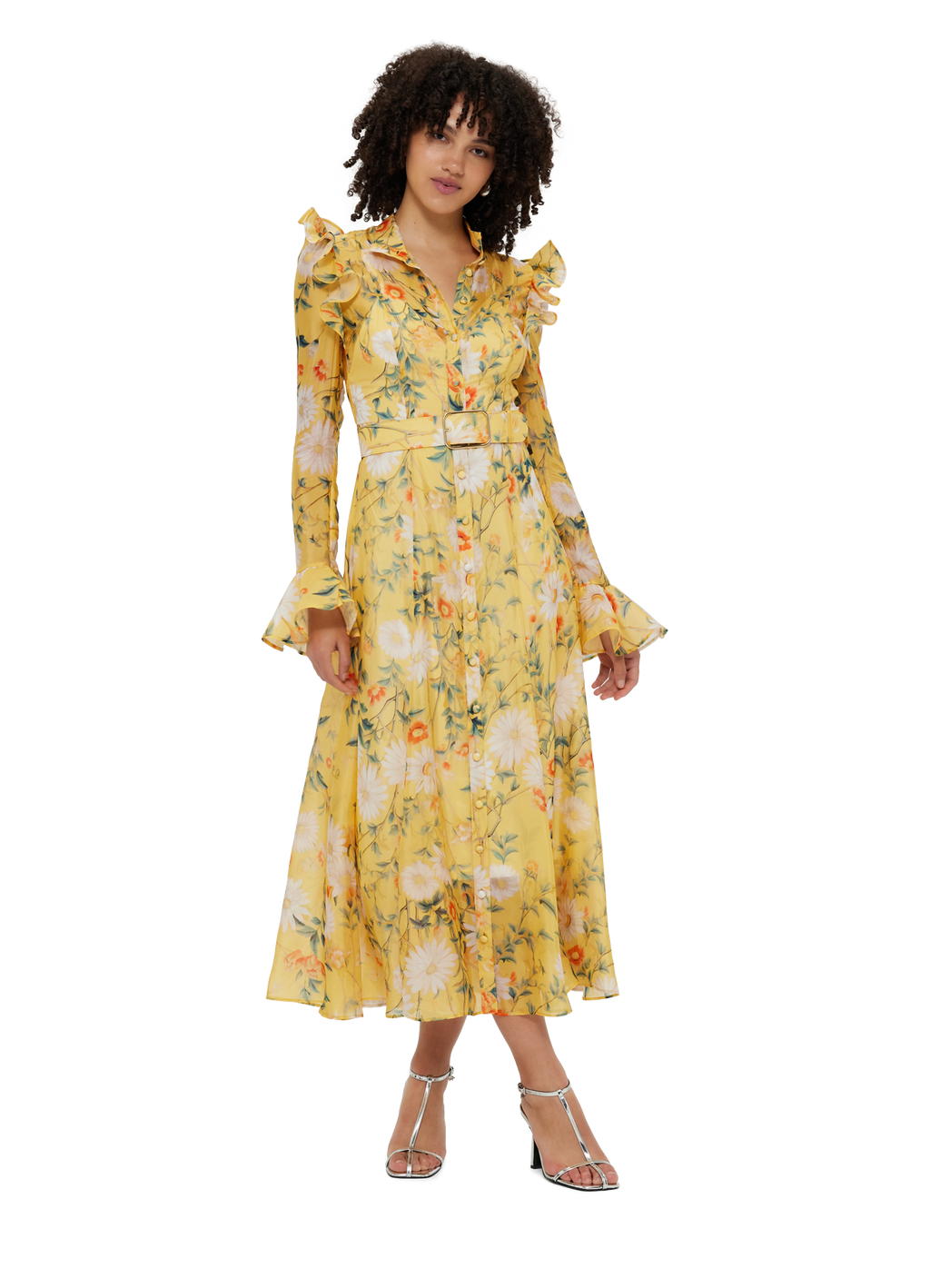 Katrina Butterfly Sleeve Midi Dress