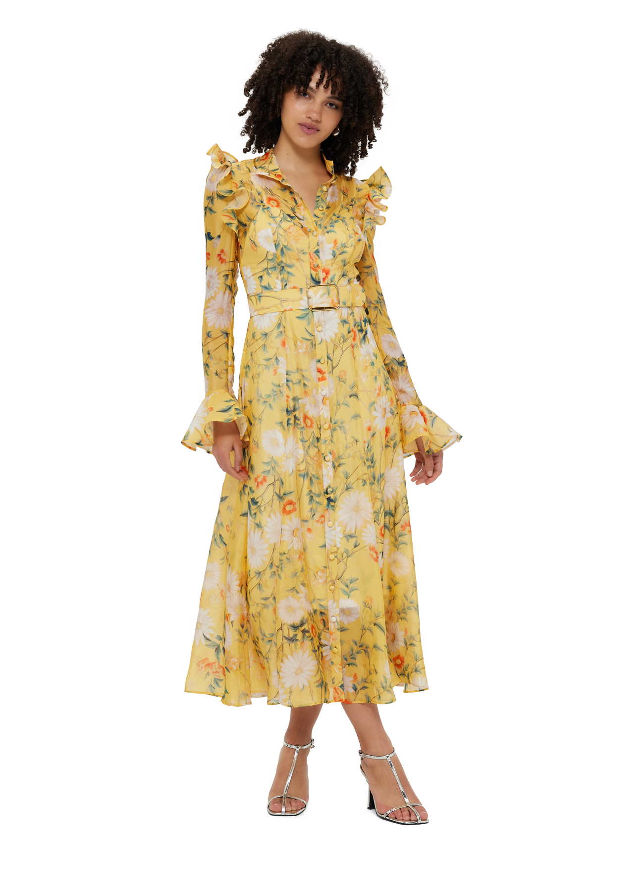 Katrina Butterfly Sleeve Midi Dress