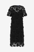 Black lace dress on a white background