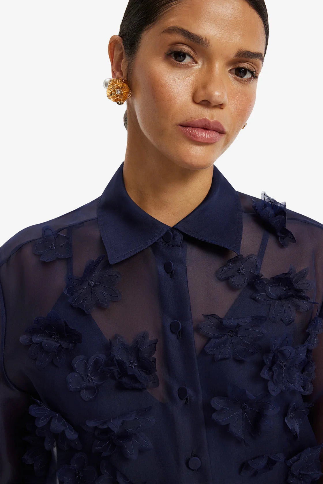 Cassia Petal Shirt Midnight