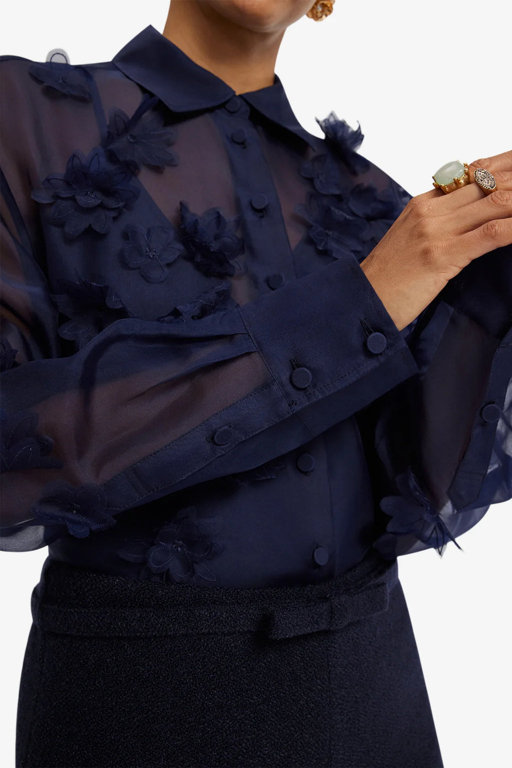 Cassia Petal Shirt Midnight