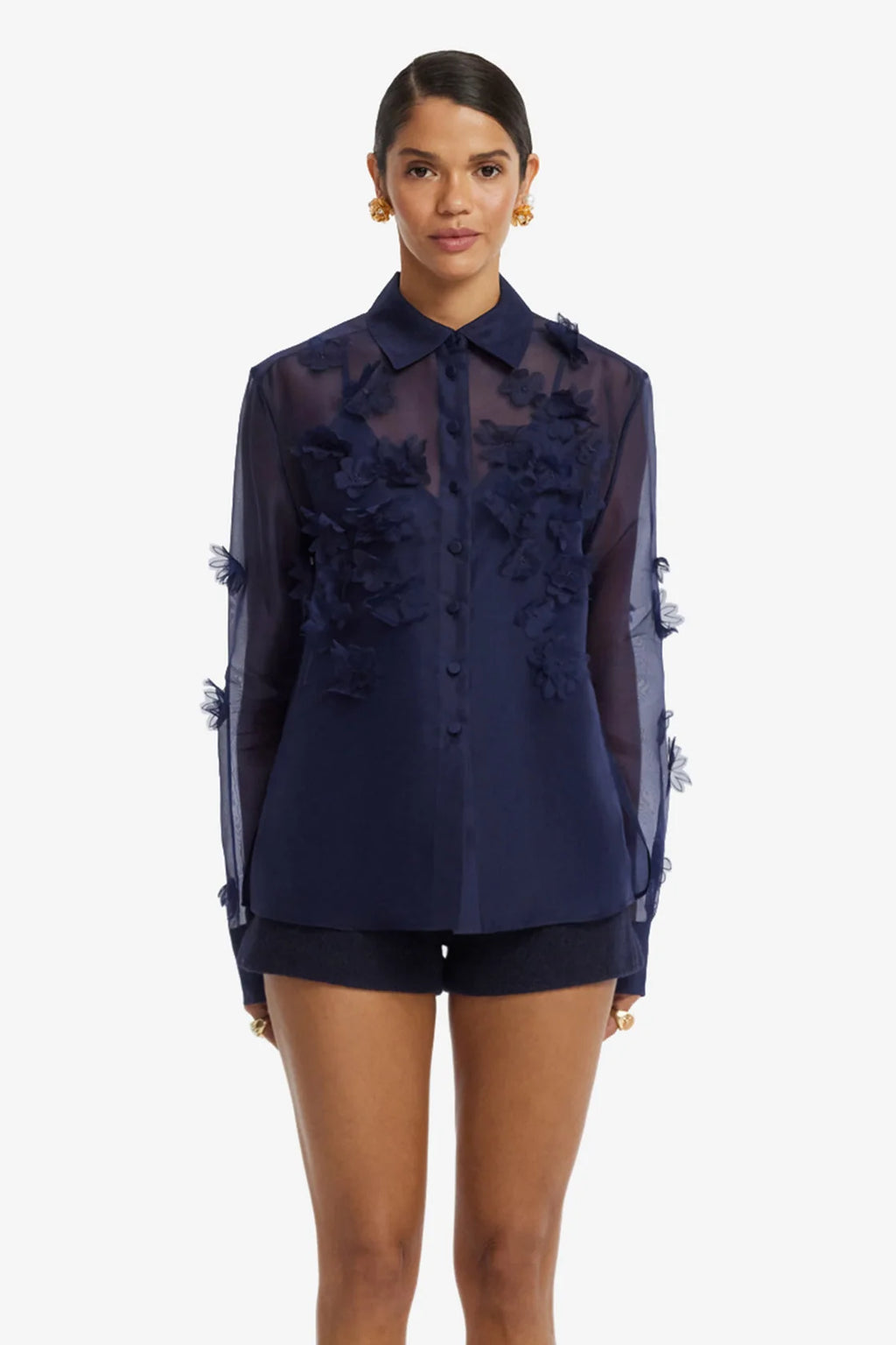 Cassia Petal Shirt Midnight
