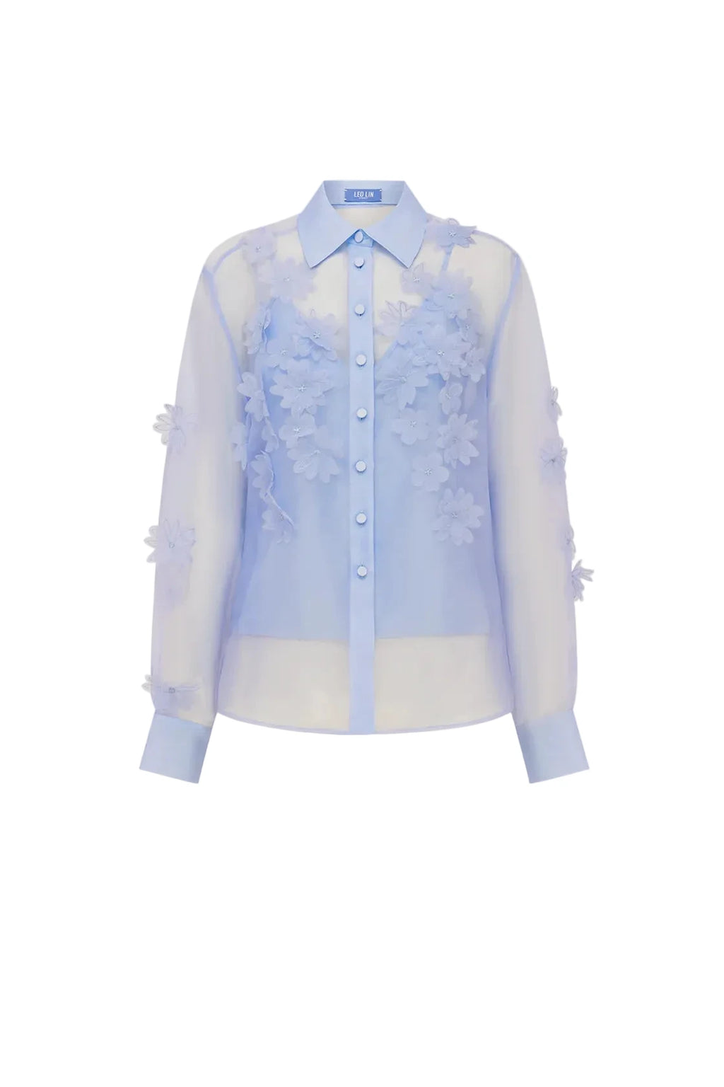Cassia Petal Shirt Periwinkle