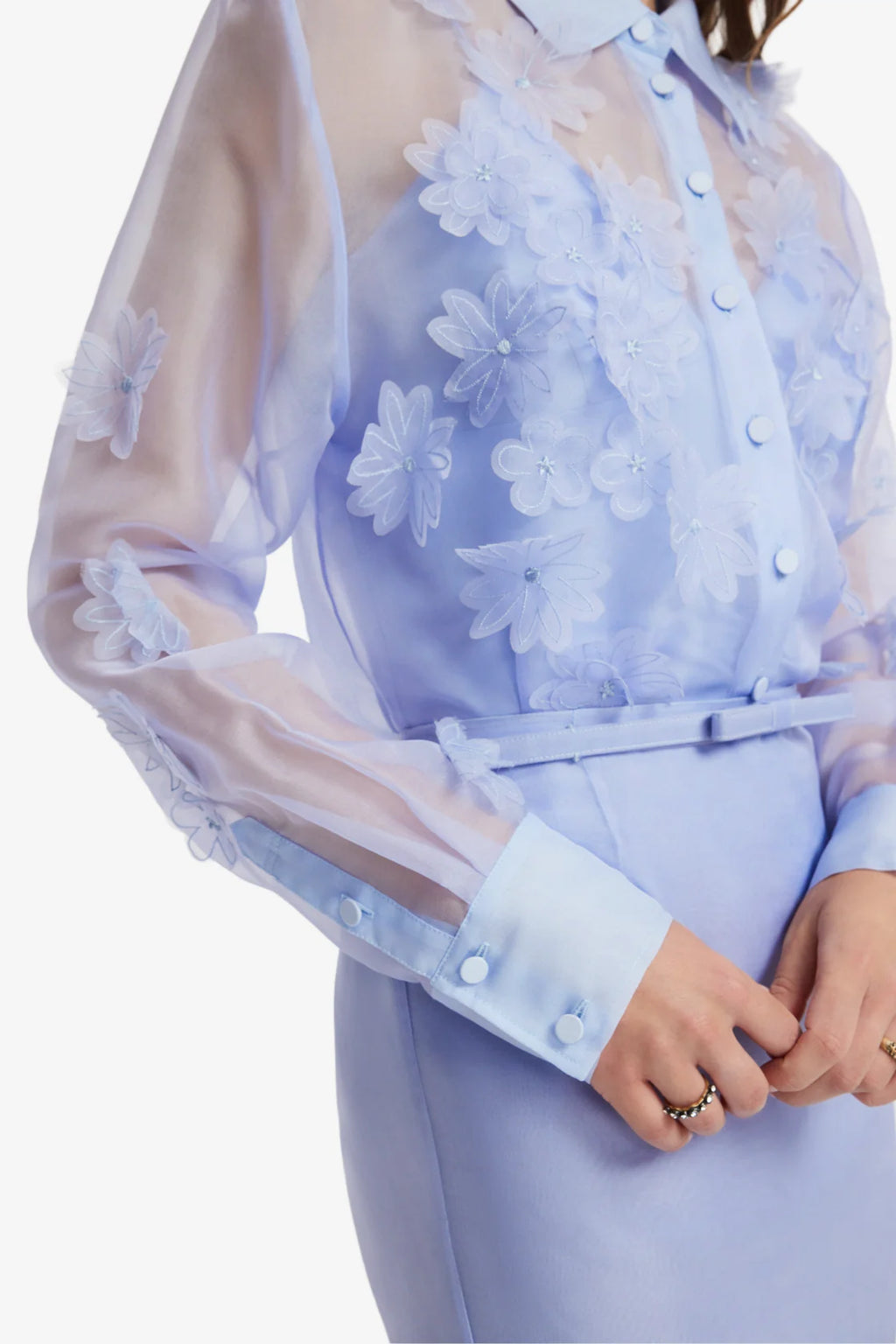 Cassia Petal Shirt Periwinkle