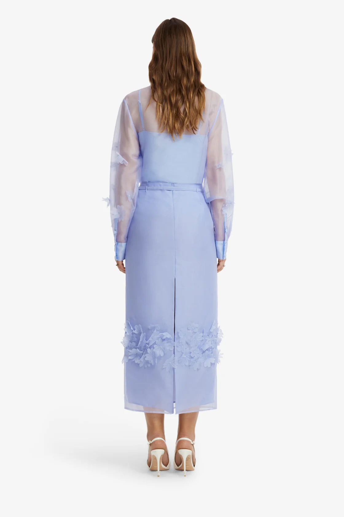 Kyra Petal Maxi Skirt Periwinkle