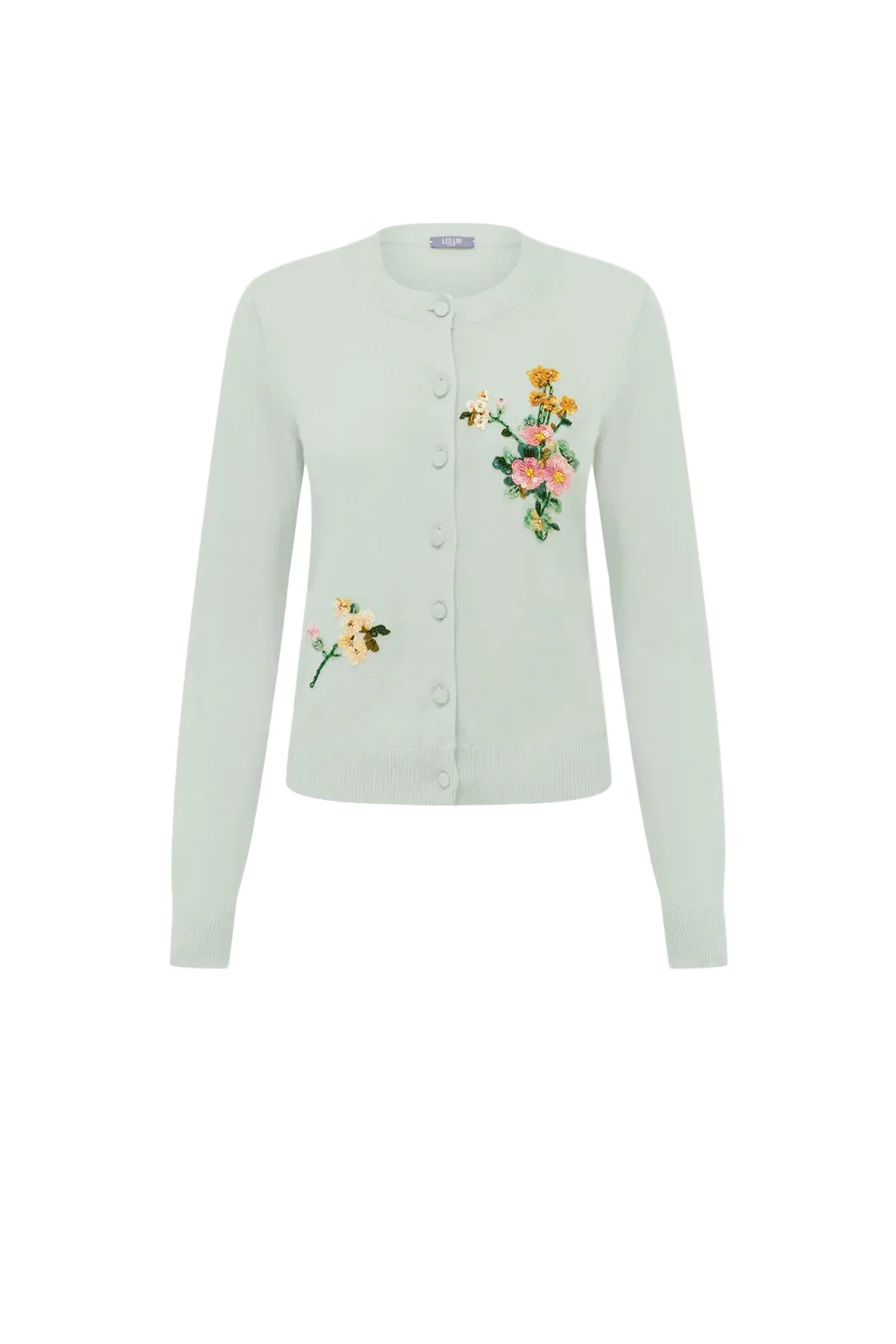 Claire Embellished Knit Cardigan Mint