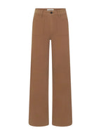 Brown pants on a light gray background
