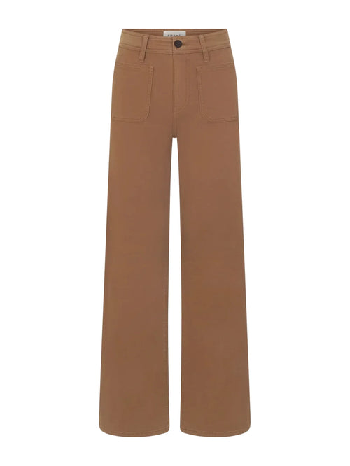 Brown pants on a light gray background