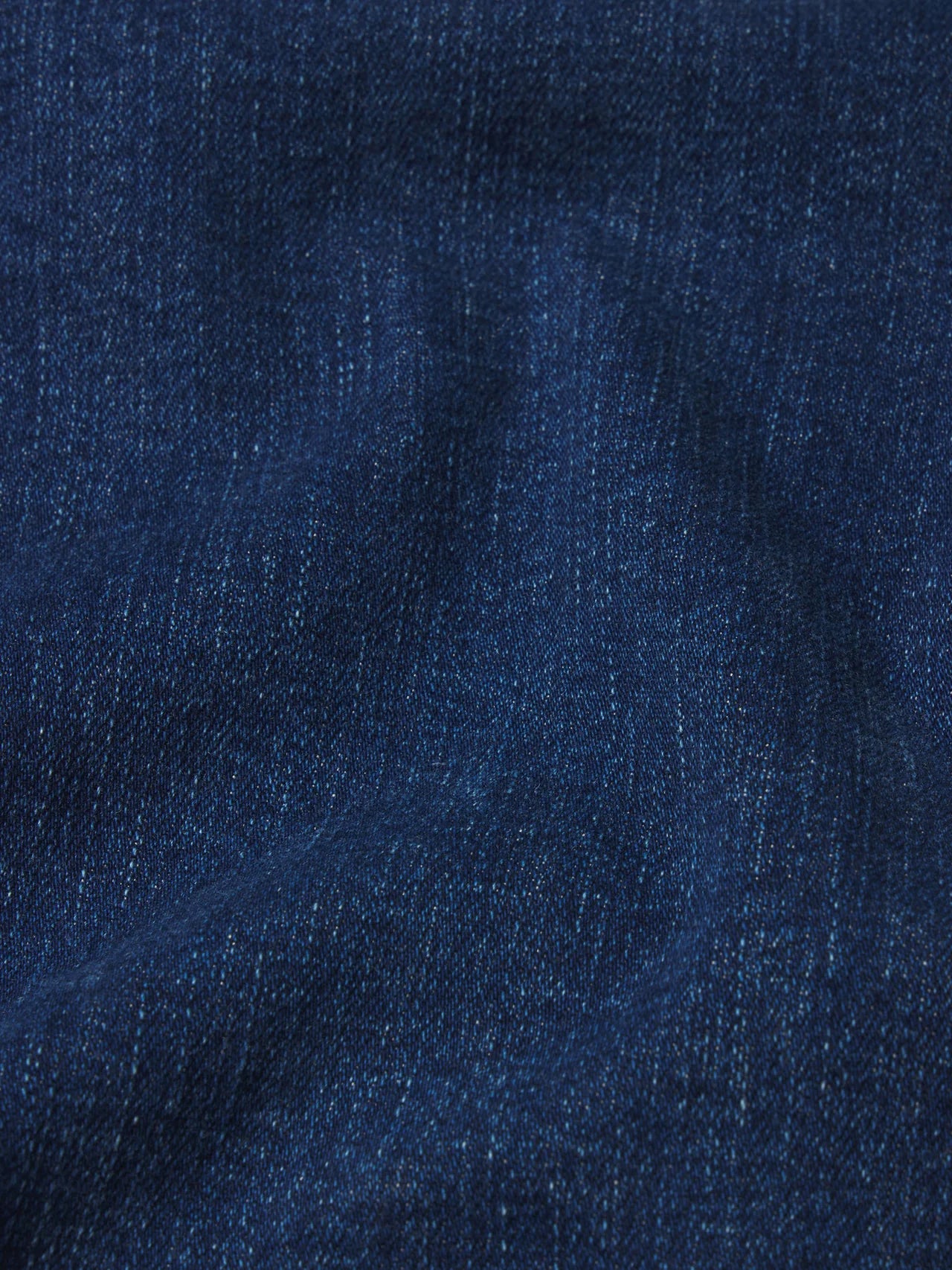 Close-up of blue denim fabric texture