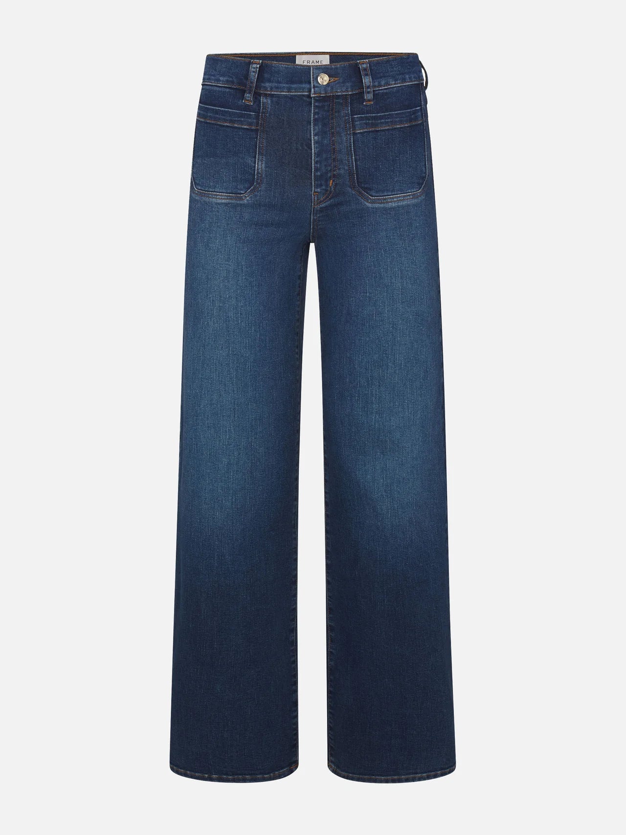 Blue jeans on a white background