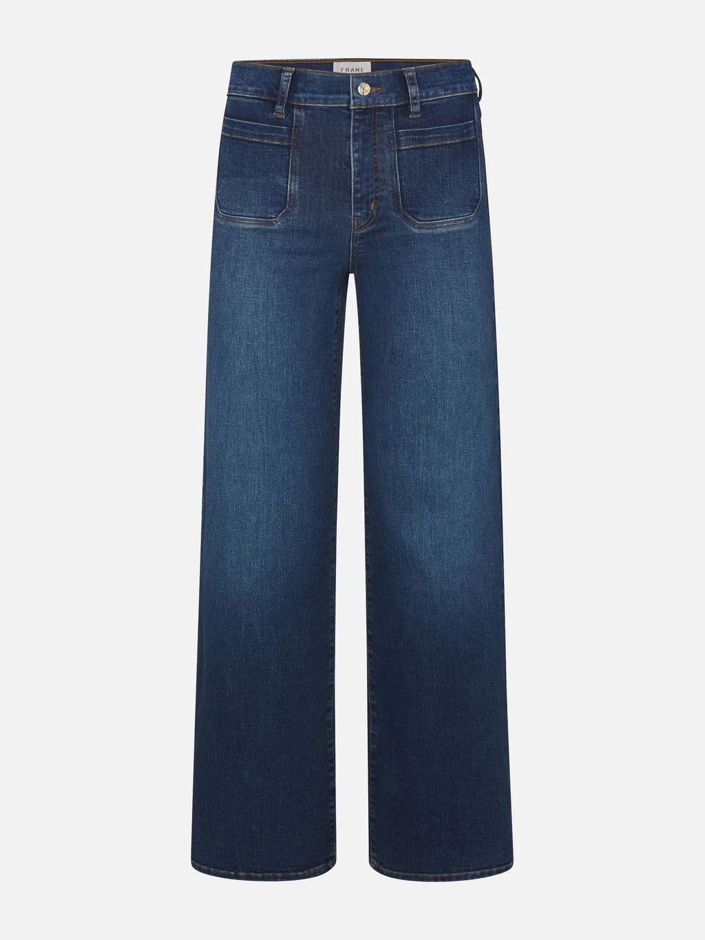 Blue jeans on a white background