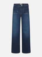 Blue jeans on a white background