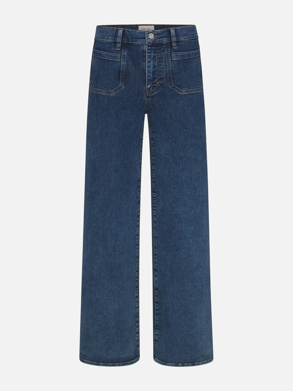 Blue jeans on a white background