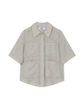 Beige shirt with pocket details on a white background mina shirt day Birger 