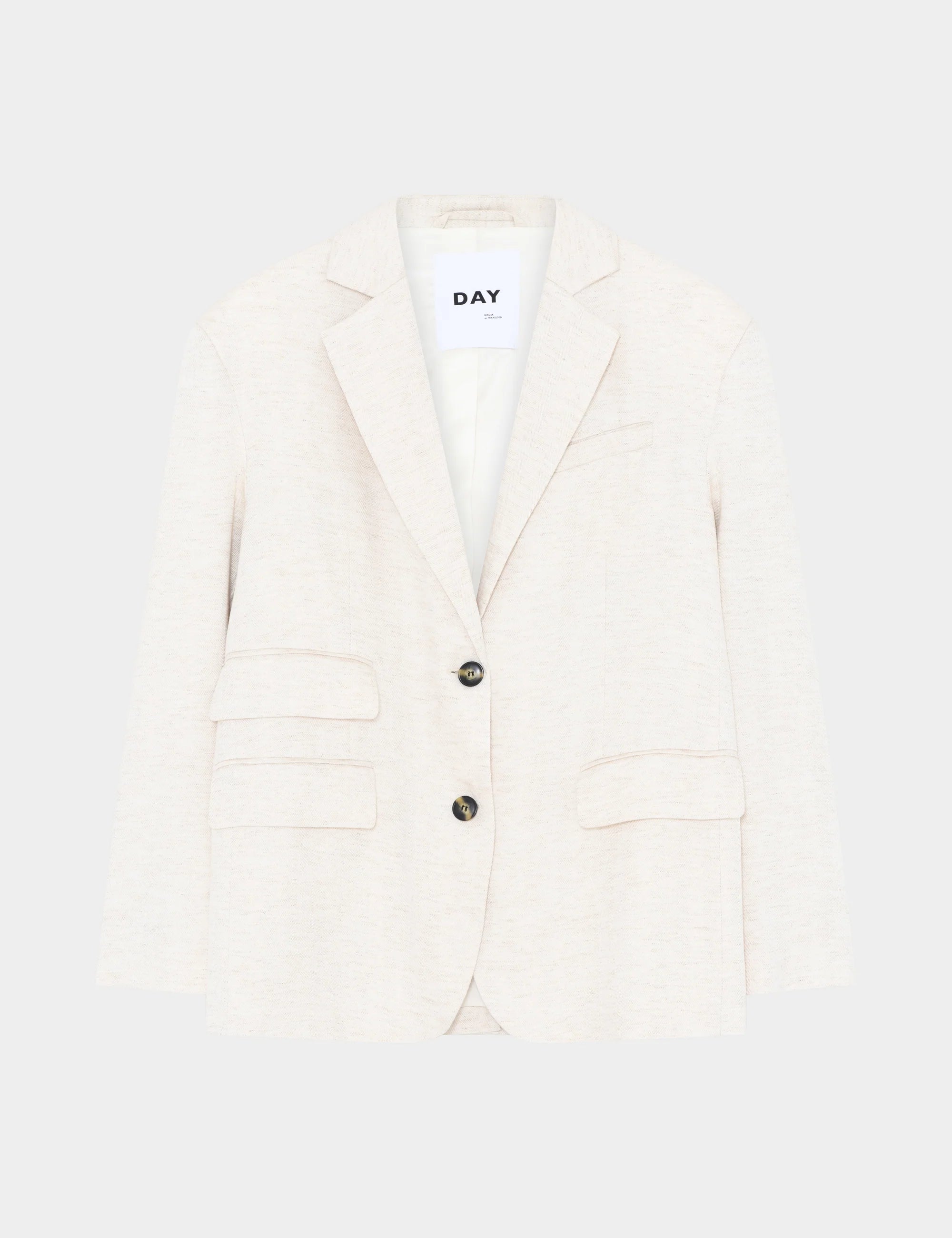 Beige vest with buttons on a white background