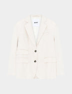 Beige vest with buttons on a white background