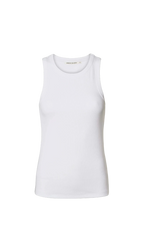 NELLE Rib jersey tank I Vertiver & White