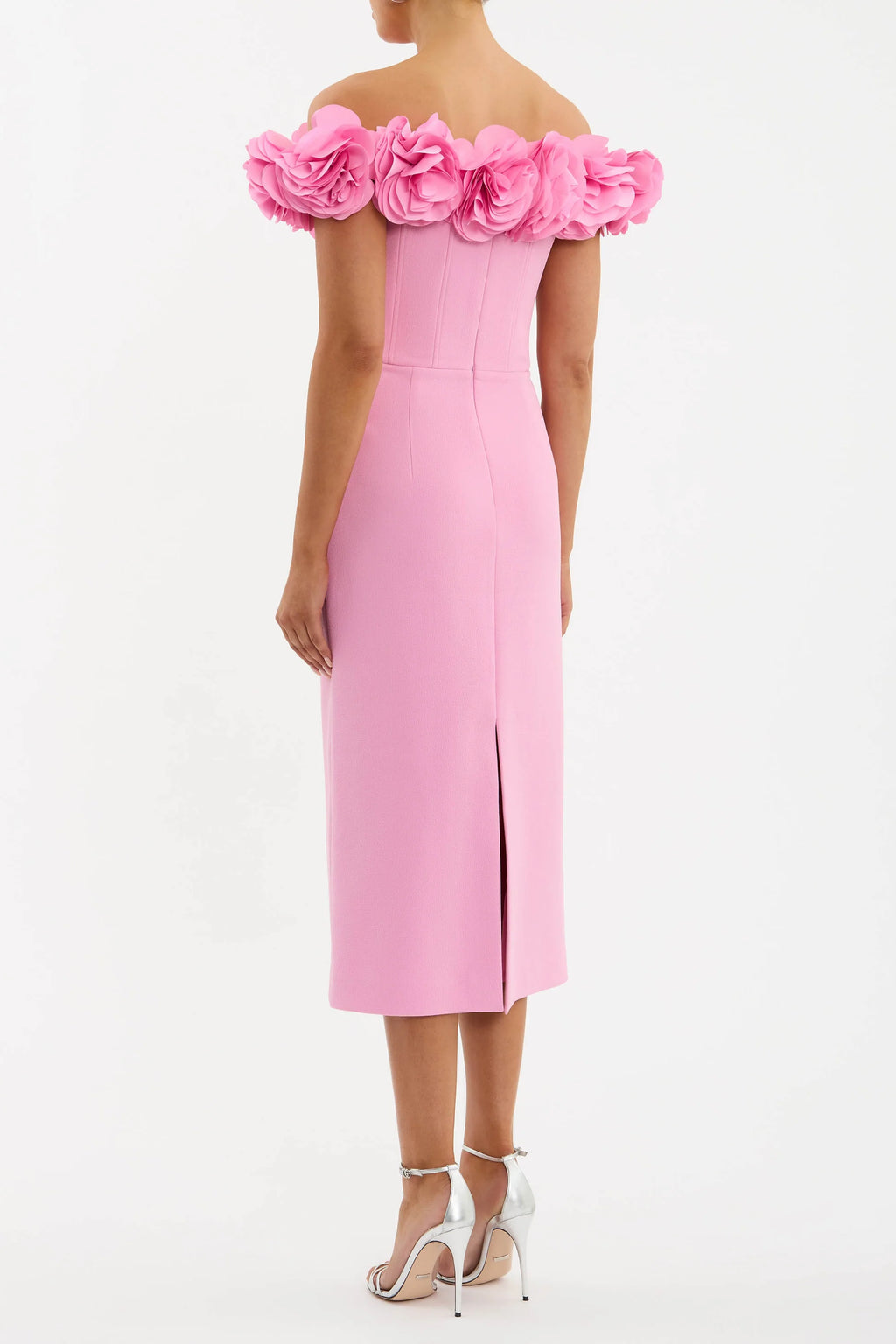 Odetta Midi Dress in Pink