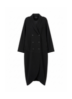 transit par such brand Oversize double-breasted coat,shawl collar in wool and viscose 