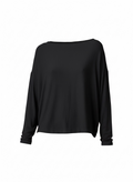 transit par such brand Oversize t-shirt in ribbed modal and cashemere jersey with buttoned back opening
