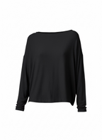 transit par such brand Oversize t-shirt in ribbed modal and cashemere jersey with buttoned back opening