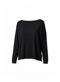 Oversized viscose and wool stretch knit