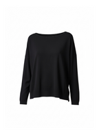 Oversized viscose and wool stretch knit